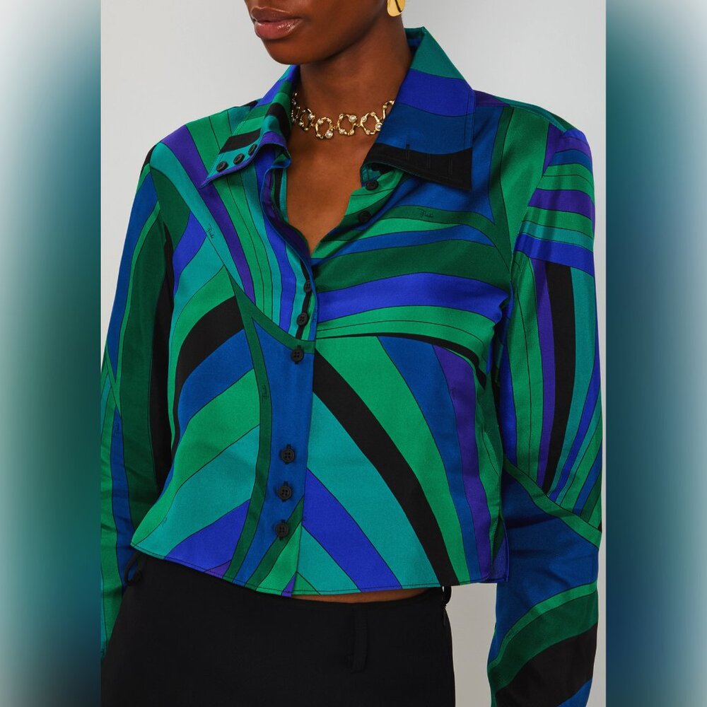 PUCCI Iride-print button-up shirt